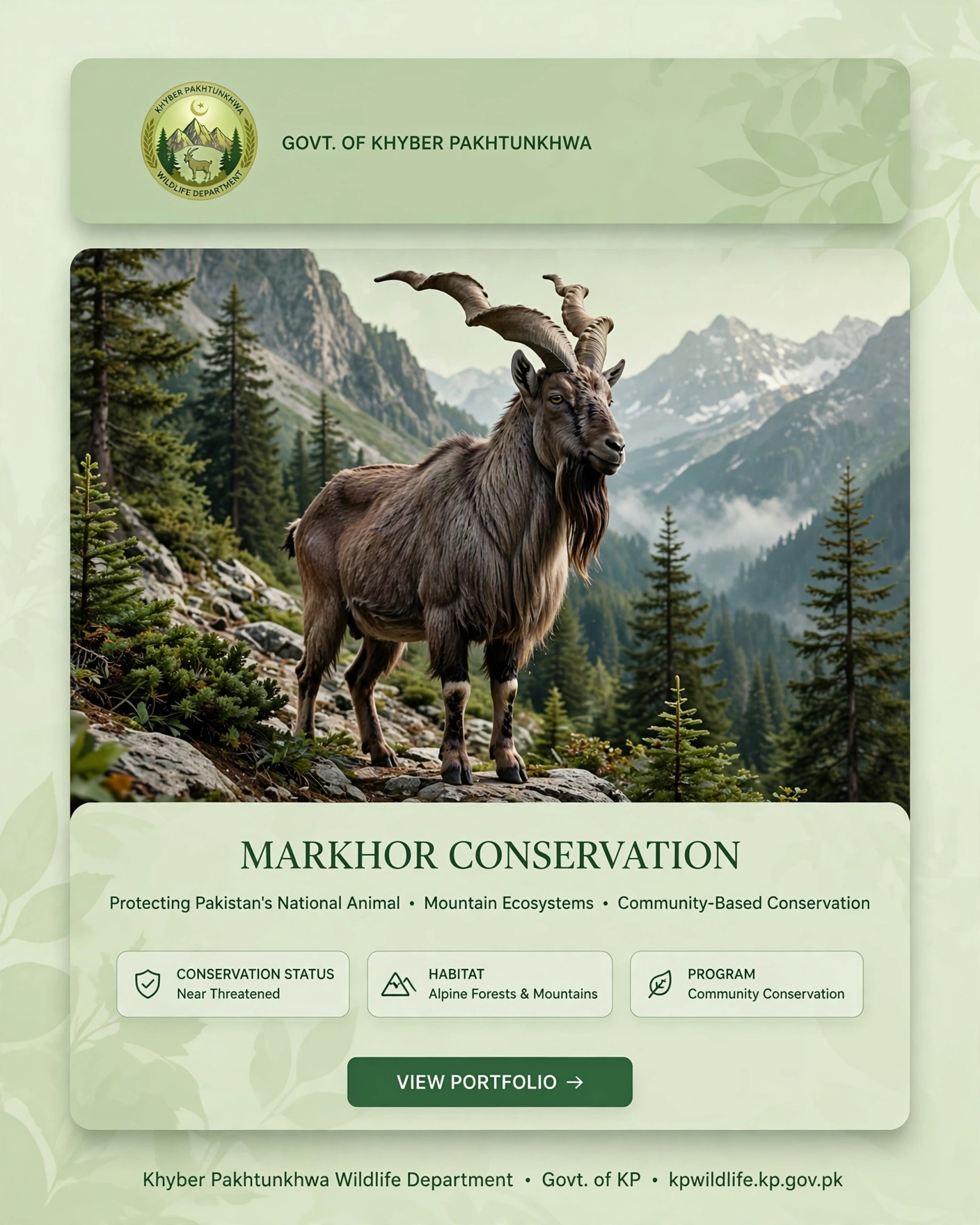 Khyber Pakhtunkhwa Wildlife Department website