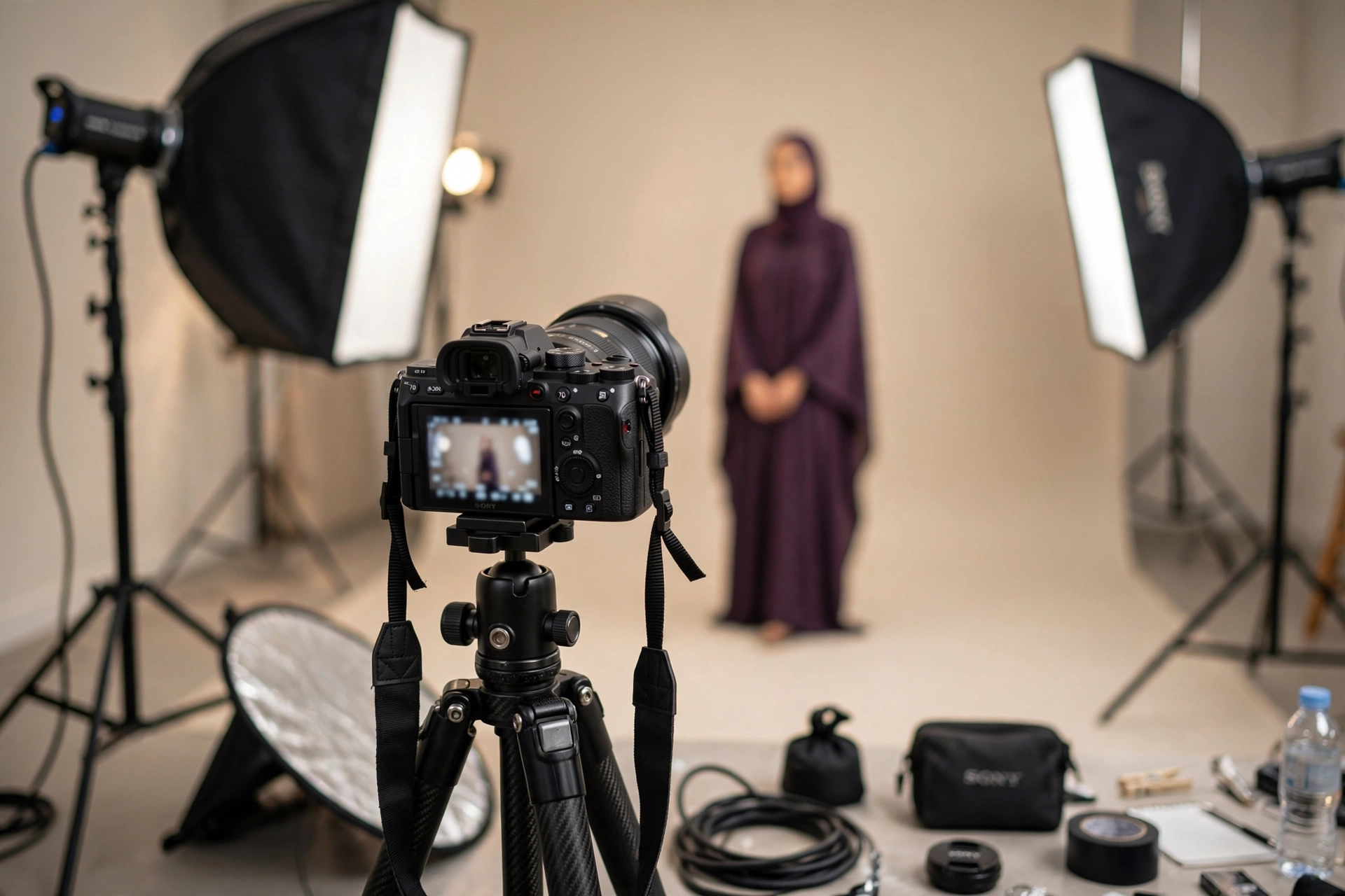 Libaas Abaya model product photography
